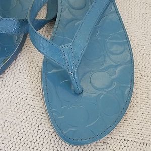 Coach Shoes - COACH Flip Flops - Blue - Cadee sz 10 Coach Shoes - COACH Flip Flops - Blue - Cadee sz 10